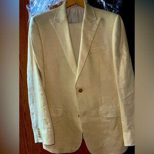 Tan Linen Ralph Lauren Suit